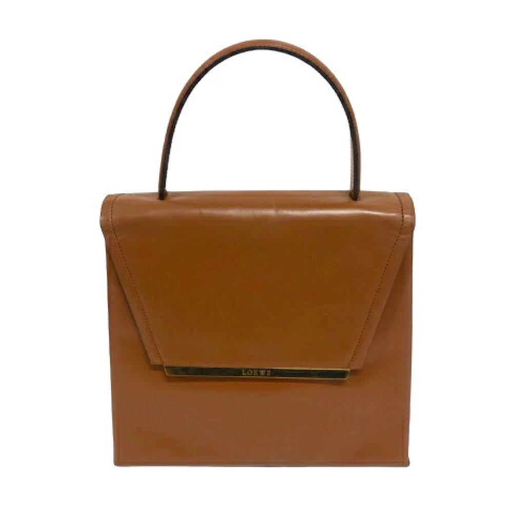 Loewe Handbag Square Party Bag Brown Gold